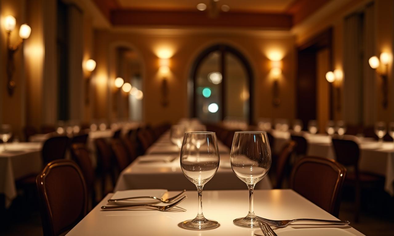 Vue élégante de l'intérieur du restaurant Le Compagnon Culinaire